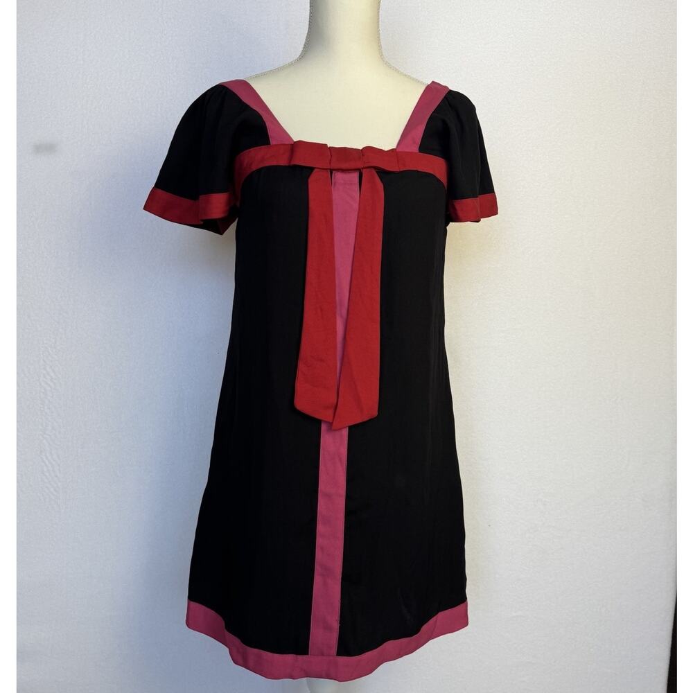 Vtg Dead Stock 90’s Betsey Johnson Black Dress Short Sleeve Made In USA Size 4